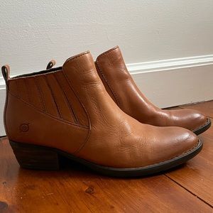 Brown Leather Ankle Booties from Born! 9.5